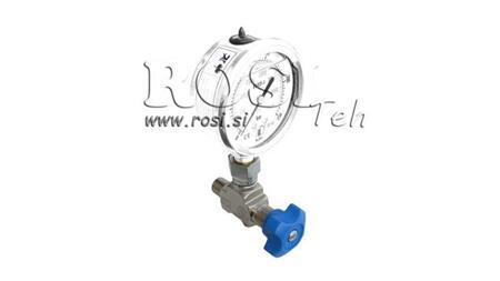 HYDRAULIKVENTIL FÜR MANOMETER 90°