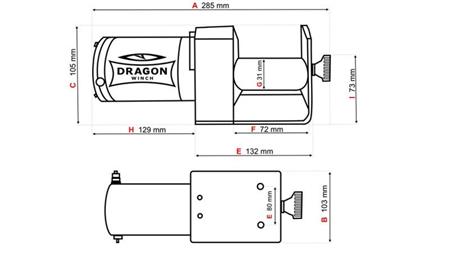 12 V ELEKTRISK WINCH DWM 2000 ST - 907 kg