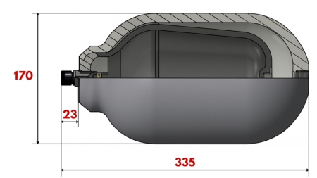 ACCUMULATORE IDRAULICO 3.8 LIT - BSP1/2