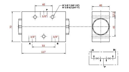 IDRAULICO VALVOLA DIVISORE DI FLUSSO V1020 DFL 1-3 lit - 3/8 - 250 bar (max.300 bar) METALLICO