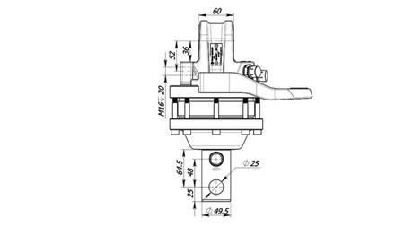 ROTATOR HYDRAULICZNY 3000/1500 KG Z OSIĄ