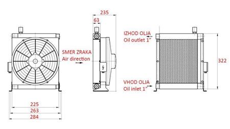 ECO RADIATORE DELL'OLIO DC 12V 30-100 LIT