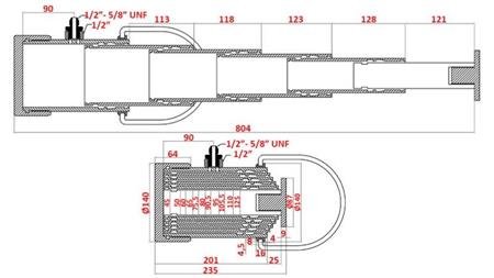 HYDRAULIC LIFTER 5 STAGES (235/804 mm)