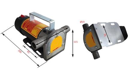 ELEKTRISCHE PUMPE ZUM UMPUMPEN 12V DC -1- 50 lit/min (3000 l/h)