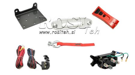 12 V ELECTRIC WINCH DWH 4500 HD - 2041 kg - SYNTHETIC ROPE