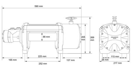 WCIĄGARKA HYDRAULICZNA DWHI 16000 HD - 7257 kg