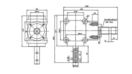 WINKELREDUZIERER L-155J 1: 1.14 (16HP-12kW)