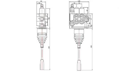 HYDRAULIKVENTIL 2xP40 + JOYSTICK