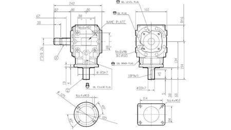 VINKELREDUKTOR T-310J 1:3 (30HP-22kW)
