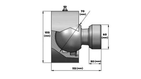 BALLHEAD SWINGING END FOR CYLINDER Dia.60