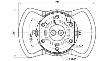 HYDRAULIKROTATOR 10000/5000 kg MIT FLANSCH 2ANSCH.