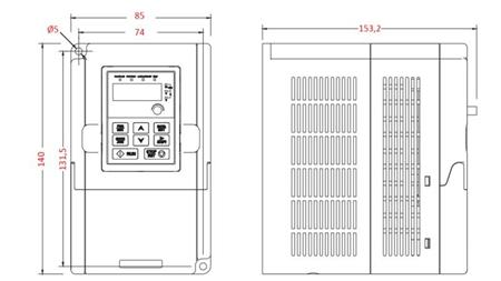 FREQUENZUMRICHTER - INVERTER 1ph 0,75kW GD10-0R7G-S2-B