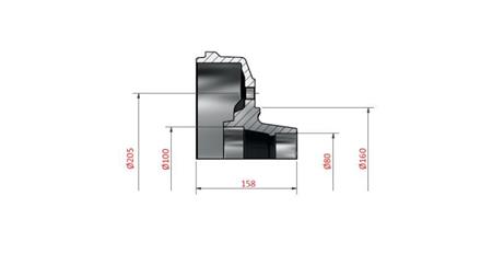 BROMSDRUM 080-100 300X060 FÖR AXEL 1500mm