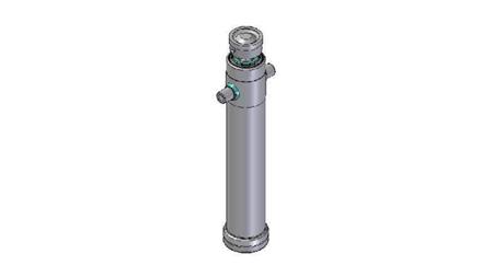 4028S -TELESCOPIC CYLINDER STANDARD/BALL 2 EXTENSIONS STROKE 1195 Dia.124