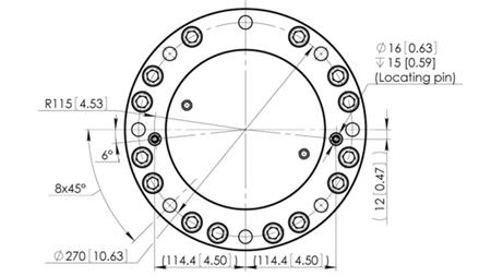 ROTATORE IDRAULICO CPR8-01 33000/8000 KG