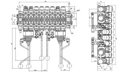 HIDRAVLIČNI VENTIL HIAB 8xPC70   2X EURO JOYSTICK 3 POZ