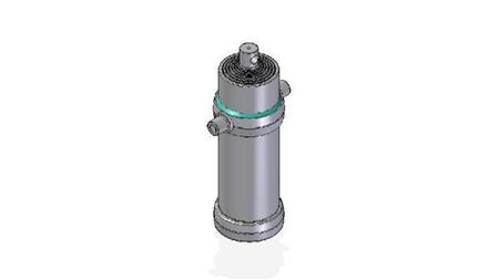 7022F -TELESCOPIC ZYLINDER STANDARD/LOCH 7 STUFEN HUB 3445 DURCHMESSER 190