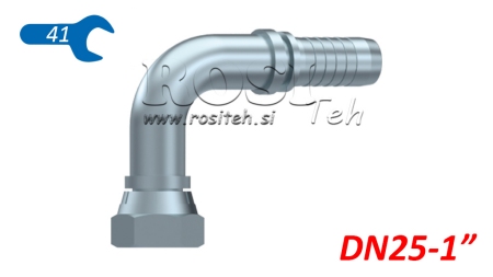 HYDRAULIC FITTING BSP FEMALE ELBOW 90° DN25-1