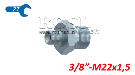 RIDUTTORE IDRAULICO BSP 3/8-M22X1,5