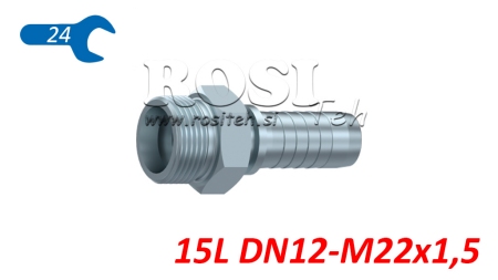 HYDRAULIC FITTING CEL 15 MALE DN12-M22X1,5
