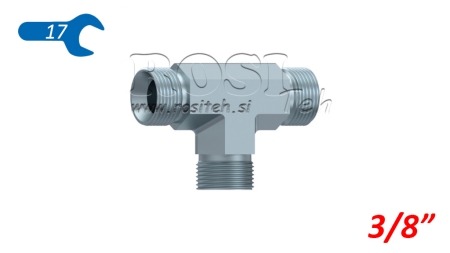 HYDRAULIK T-ANSCHLUSS BSP MÄNNLICH-MÄNNLICH 3/8