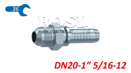 HYDRAULISCHER ANSCHLUSS AGJ JIC74° MÄNNLICH DN20-15/16-12