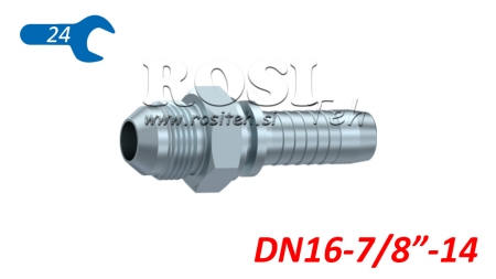 HYDRAULISCHER ANSCHLUSS AGJ JIC74° MÄNNLICH DN16-7/8-14