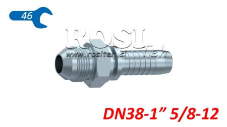 HYDRAULIC FITTING AGJ JIC74° MALE DN38-1 5/8-12