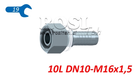 HYDRAULIC FITTING DKOL 10 L FEMALE DN10-M16X1.5