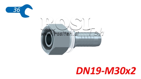 CONEXIÓN HIDRÁULICA DKOS 20 CON FEMENINO DN19-M30X2