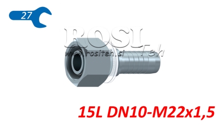 HIDRAVLIČNI PRIKLJUČEK DKOL 15 L ŽENSKI DN10-M22x1,5