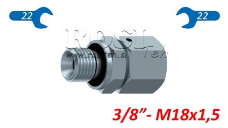 HYDRAULISCHER ZWEIWEGEVENTIL ANSCHLUSS AOVR ED BSP3/8 - M18X1,5