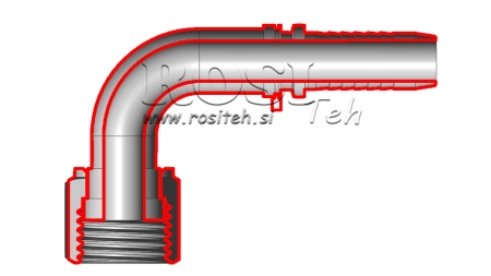 ANSCHLÜSSE DKORFS WIBLICH KNIE 90°DN6-11/16"-16
