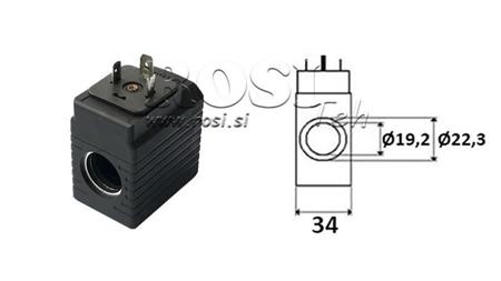 ELEKTROMAGNETTINEN KELA 12V DC - YE45 - fi 19.2mm-50mm 30W IP65