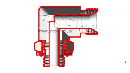 KNIE 90°MÄNNLICH - MÄNNLICH -ANPASSEND 3/4-3/4