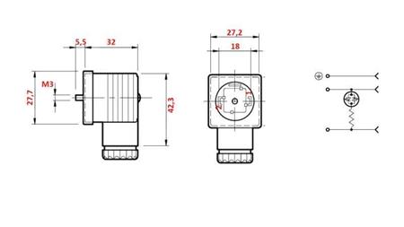 ELEKTRISCHE KONNEKTOR L.E.D. 12 - 24V DC