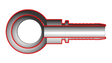 HYDRAULIC FITTING RNM EYE DN6-M10X1