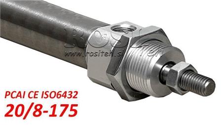 ПНЕВМАТИЧЕН ЦИЛИНДЪР PCAI 20/8-175 CE ISO6432