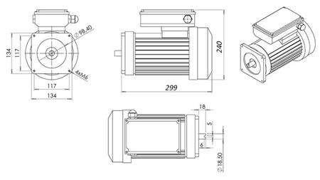 ERSATZMOTOR FÜR HYDRAULIKAGGREGAT 230V 1,5 kW