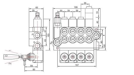 HYDRAULIC VALVE 4xP40 + FLOATING