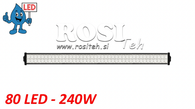 LED PRACOVNÉ SVETLO - SVETLO 80 LED 240W 12V-24V KOMBO 106CM MEGA