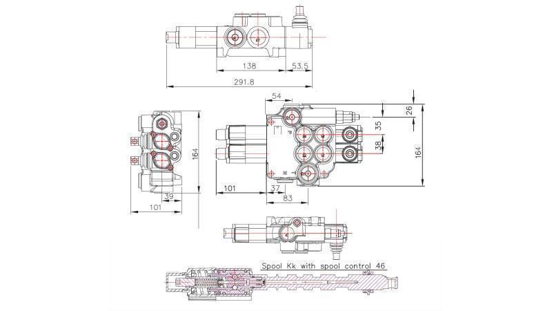 HIDRAVLIČNI VENTIL 2xP80 2AK31A31GKZ