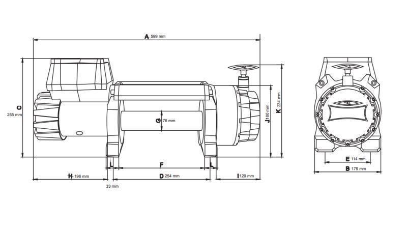GARRA ELÉCTRICA 12 V DWH 15000 HD - 6803 kg