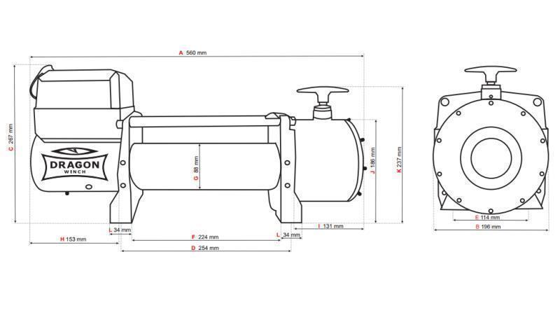 12 V ELEKTRISCHE SEILWINDE DWT 15000 HD - 6803 kg