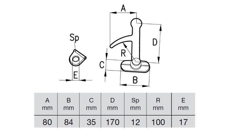 BORDWANDVERSCHLUSS TIP LEGERA XL LINKS