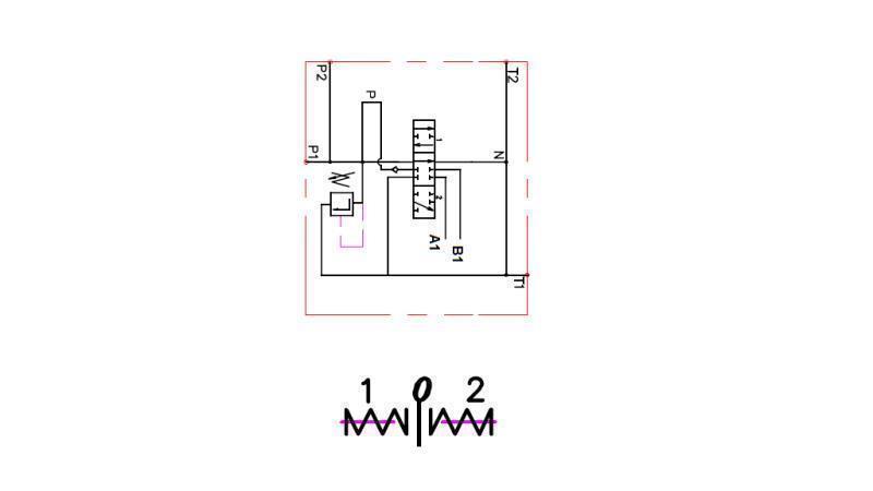 HYDRAULIKVENTIL 1xP80 + EINFACHWIRKENDE FUNKTION B1