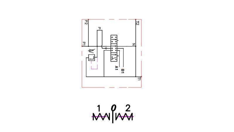 HYDRAULIKVENTIL 1xP80 + EINFACHWIRKENDE FUNKTION C1