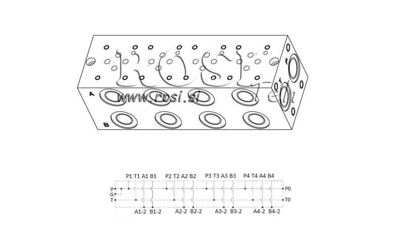 BASE PLATE CETOP3 NG6 4M