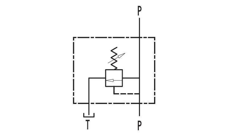 HYDRAULISCHE DRUKREGULATOR VMP 3/4 20-260 BAR - diagram